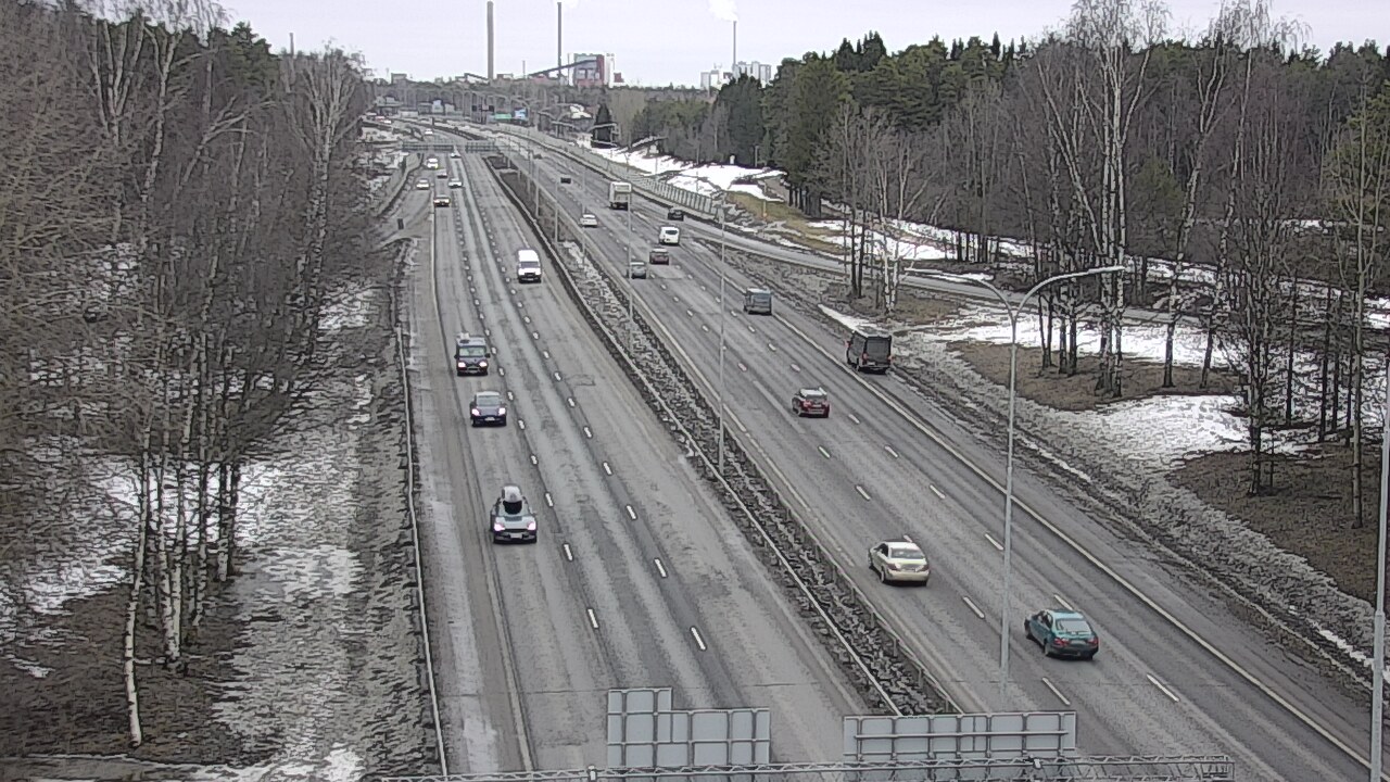 Weather Camera Image Väg 4 Uleåborg, Kontinkangas, Oulu, Pohjois-Pohjanmaa