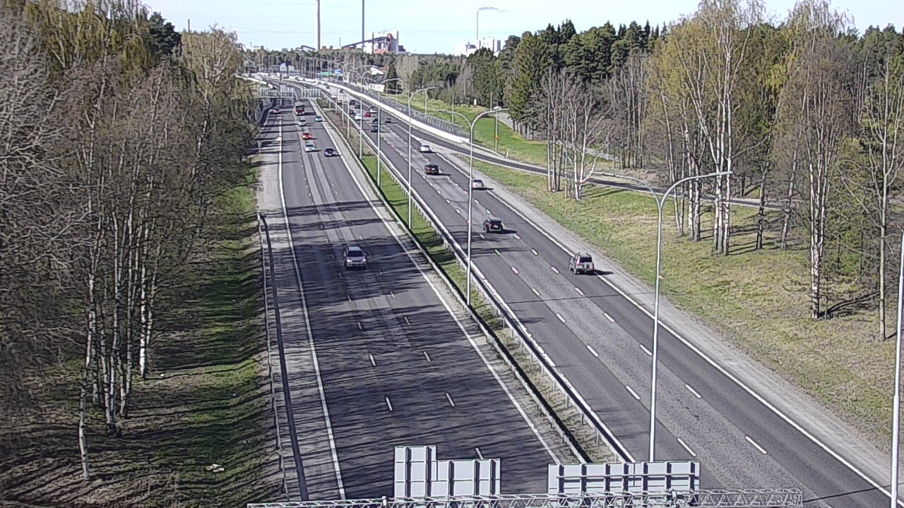 Weather Camera Image Road 4 Oulu, Kontinkangas, Oulu, Pohjois-Pohjanmaa
