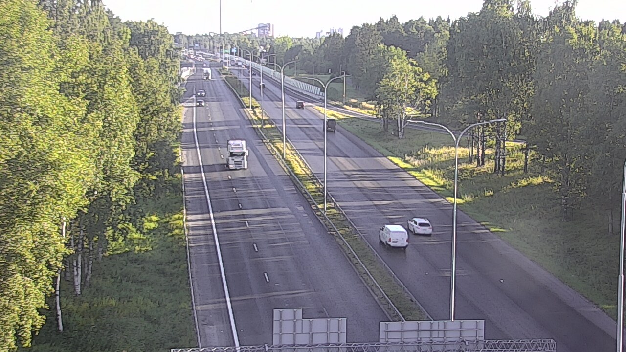Weather Camera Image Road 4 Oulu, Kontinkangas, Oulu, Pohjois-Pohjanmaa