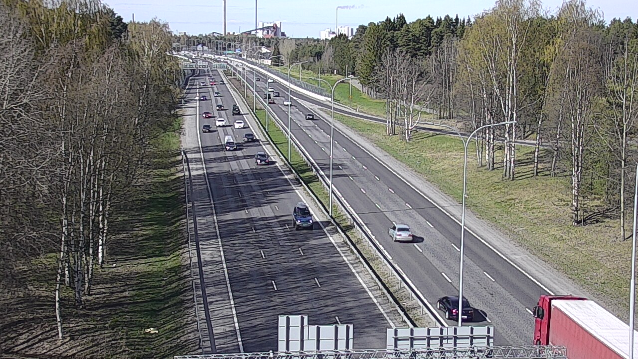 Weather Camera Image Road 4 Oulu, Kontinkangas, Oulu, Pohjois-Pohjanmaa