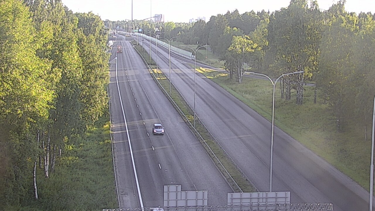 Weather Camera Image Road 4 Oulu, Kontinkangas, Oulu, Pohjois-Pohjanmaa