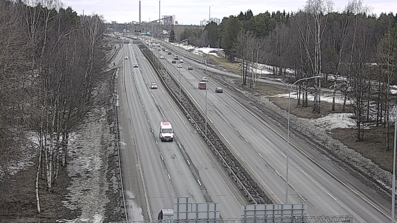 Weather Camera Image Road 4 Oulu, Kontinkangas, Oulu, Pohjois-Pohjanmaa