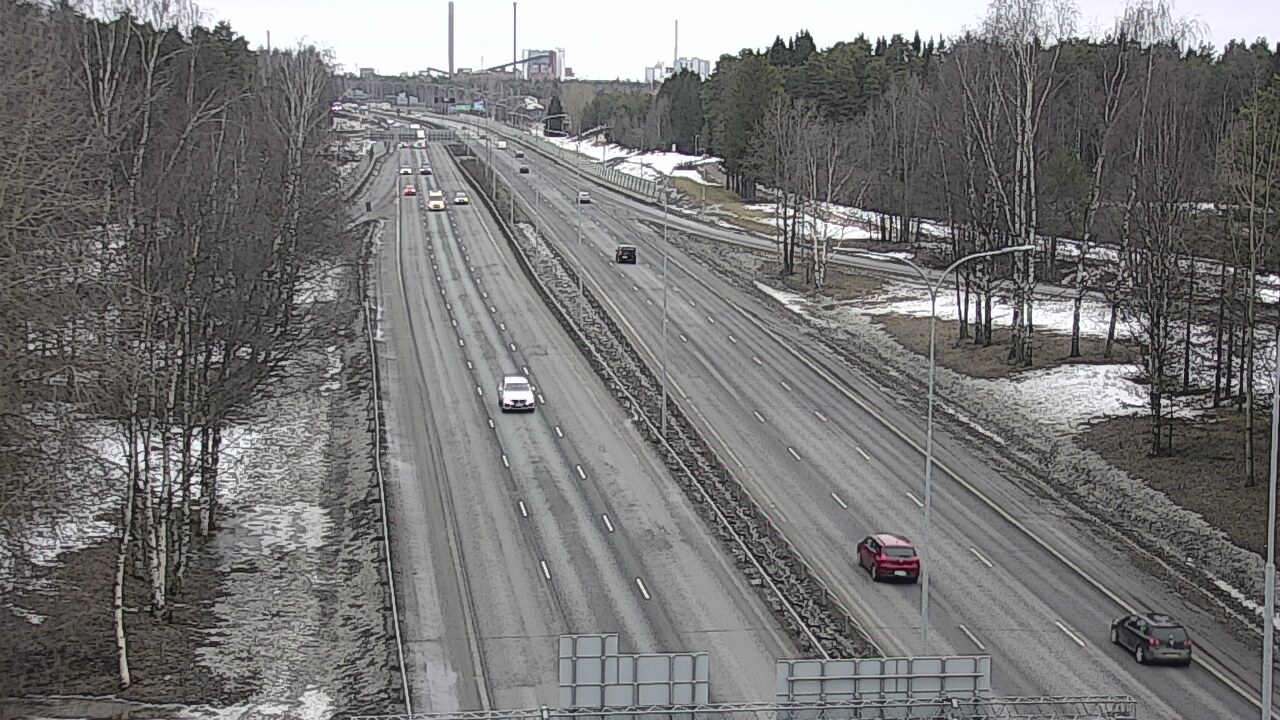 Weather Camera Image Väg 4 Uleåborg, Kontinkangas, Oulu, Pohjois-Pohjanmaa