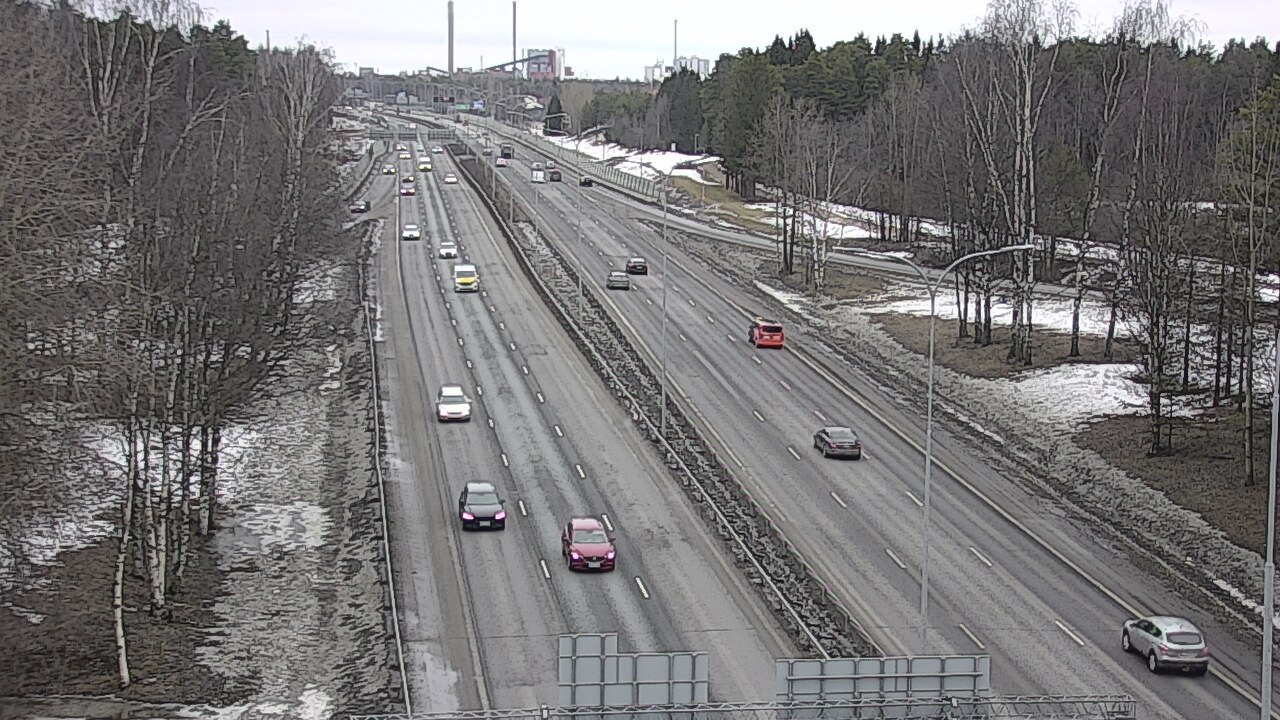 Weather Camera Image Väg 4 Uleåborg, Kontinkangas, Oulu, Pohjois-Pohjanmaa