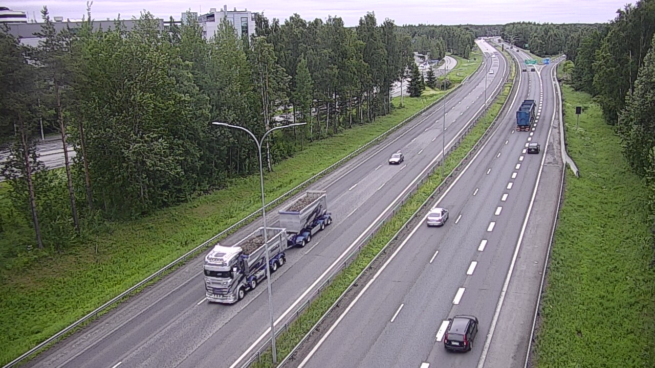Weather Camera Image Väg 4 Uleåborg, Kontinkangas, Oulu, Pohjois-Pohjanmaa