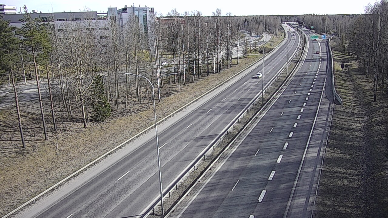 Weather Camera Image Väg 4 Uleåborg, Kontinkangas, Oulu, Pohjois-Pohjanmaa