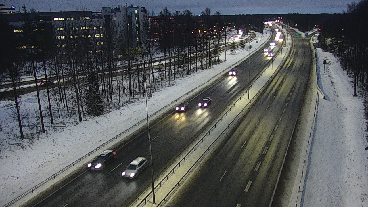 Weather Camera Image Road 4 Oulu, Kontinkangas, Oulu, Pohjois-Pohjanmaa