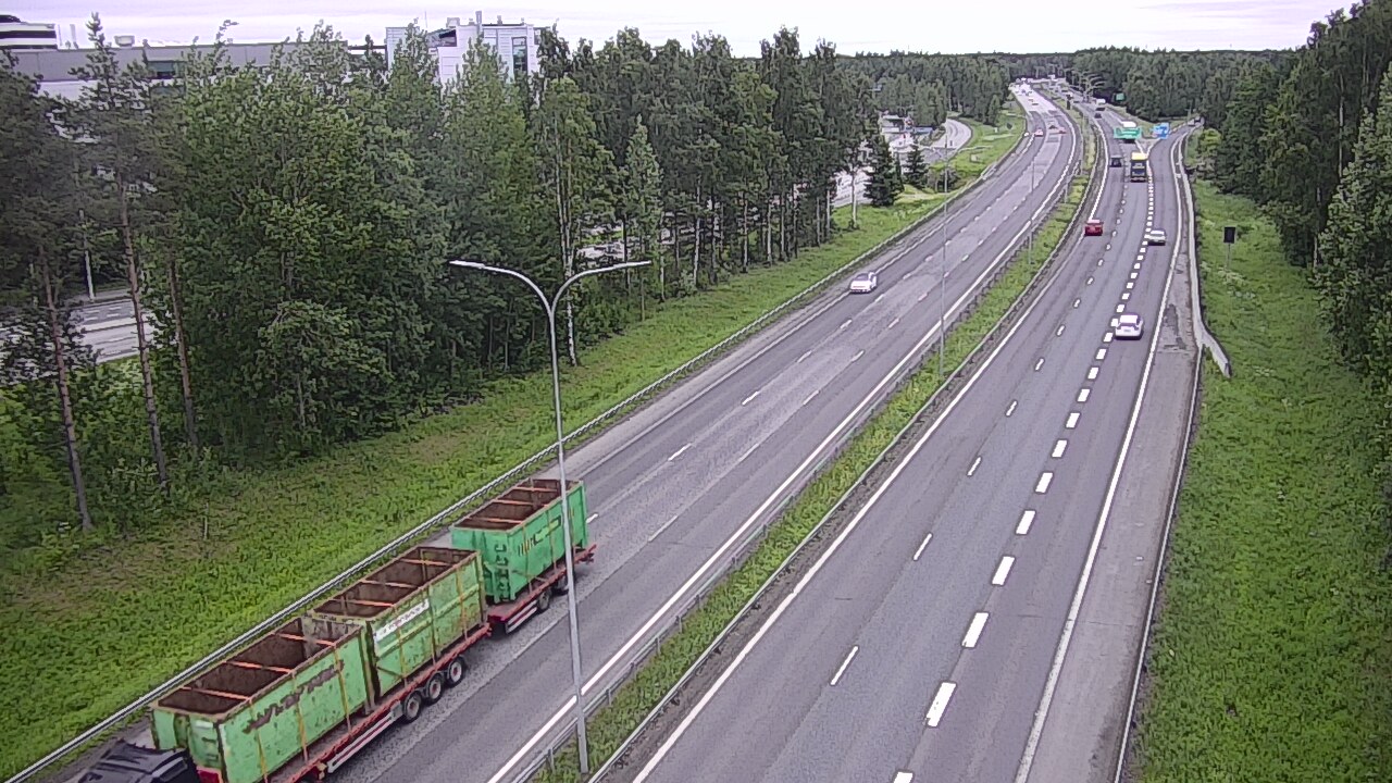 Weather Camera Image Väg 4 Uleåborg, Kontinkangas, Oulu, Pohjois-Pohjanmaa