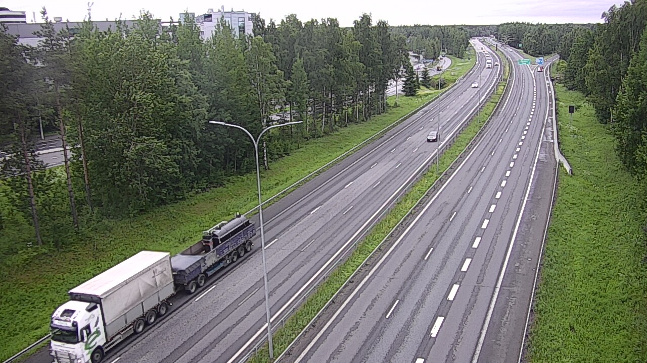 Weather Camera Image Väg 4 Uleåborg, Kontinkangas, Oulu, Pohjois-Pohjanmaa