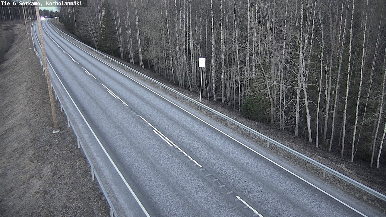 Weather Camera Image Väg 6 Sotkamo, Korholanmäki, Sotkamo, Kainuu