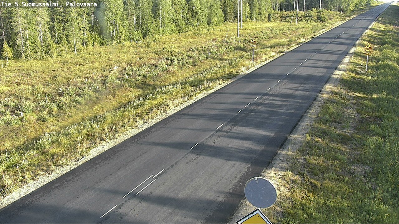 Weather Camera Image Väg 5 Suomussalmi, Palovaara, Suomussalmi, Kainuu