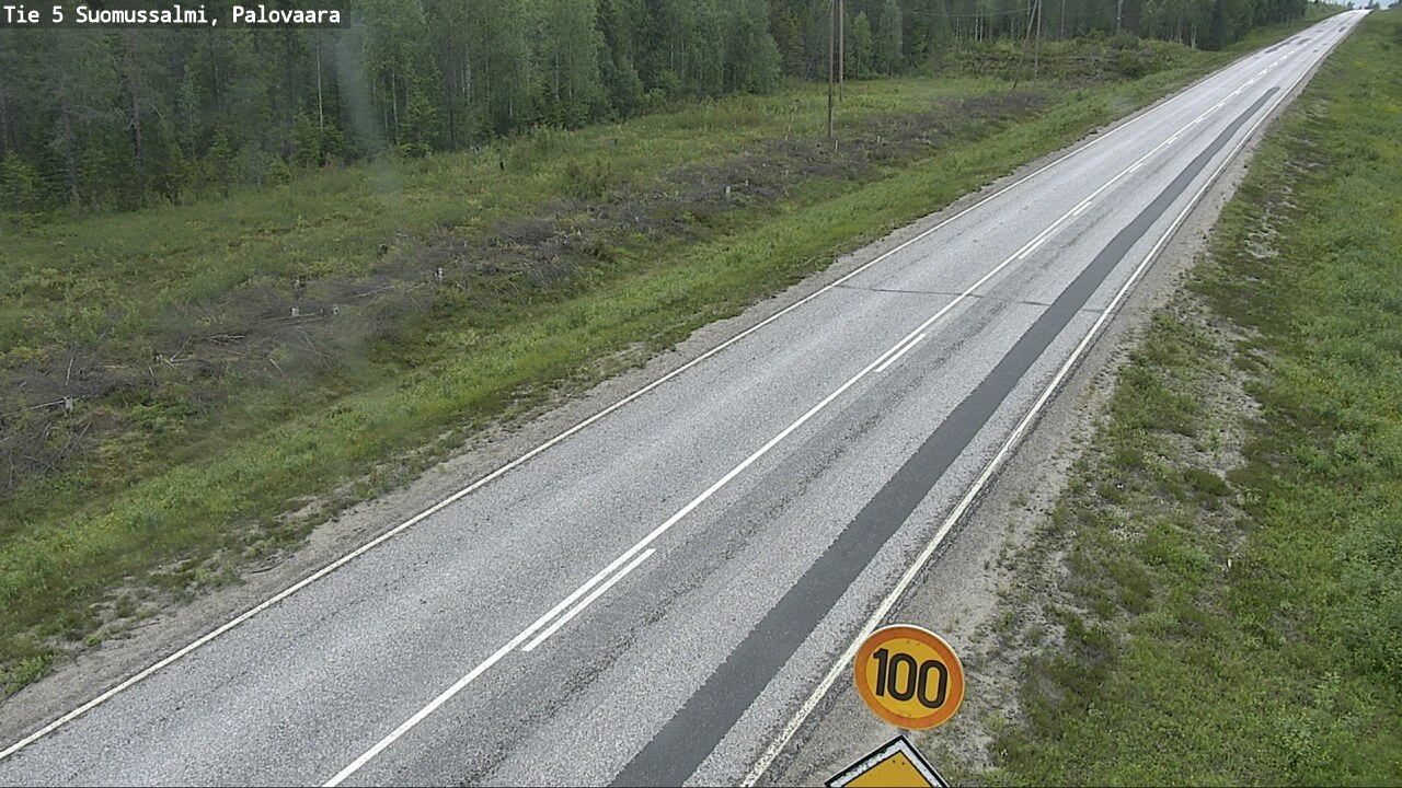 Weather Camera Image Väg 5 Suomussalmi, Palovaara, Suomussalmi, Kainuu