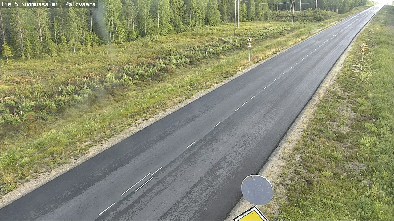 Weather Camera Image Väg 5 Suomussalmi, Palovaara, Suomussalmi, Kainuu