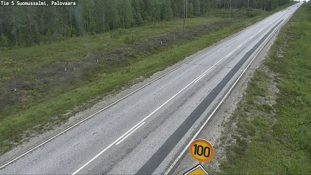 Weather Camera Image Väg 5 Suomussalmi, Palovaara, Suomussalmi, Kainuu
