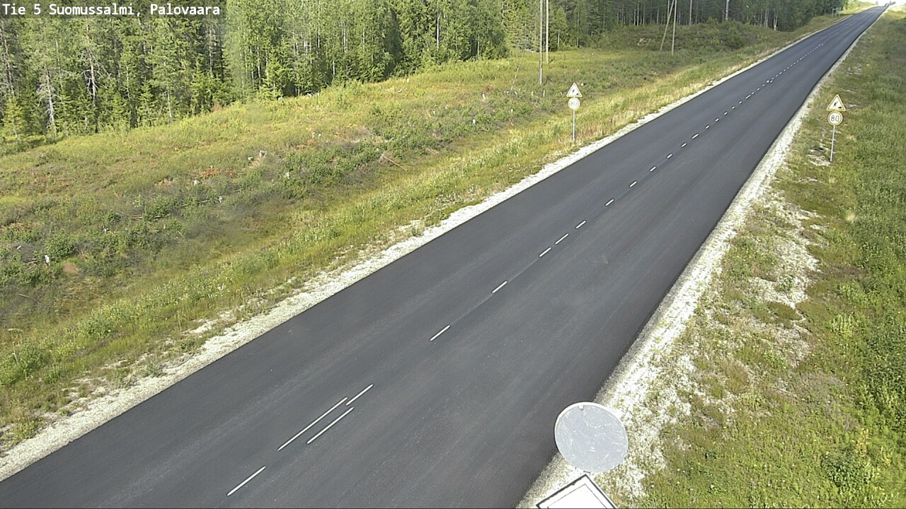 Weather Camera Image Road 5 Suomussalmi, Palovaara, Suomussalmi, Kainuu