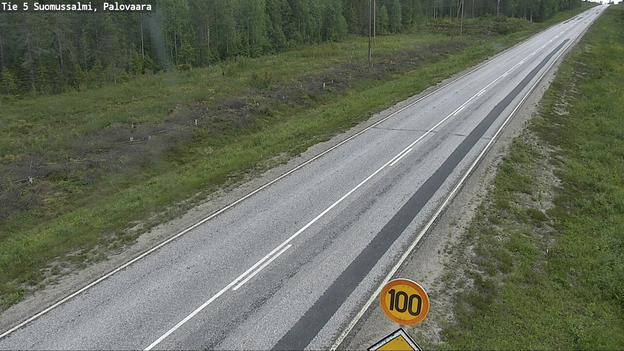 Weather Camera Image Väg 5 Suomussalmi, Palovaara, Suomussalmi, Kainuu