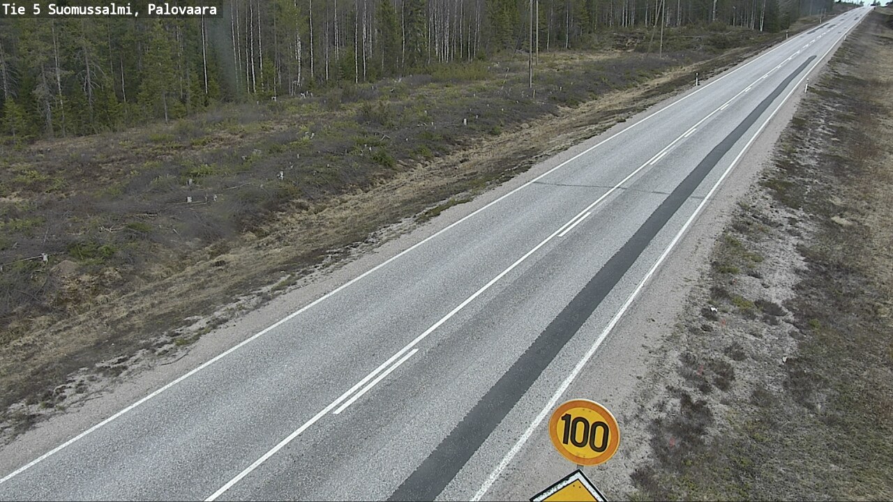 Weather Camera Image Road 5 Suomussalmi, Palovaara, Suomussalmi, Kainuu