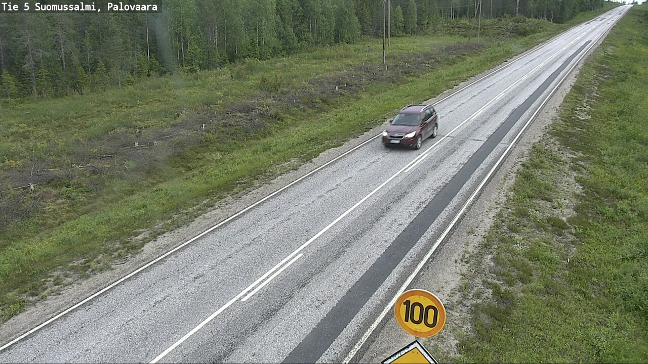 Weather Camera Image Väg 5 Suomussalmi, Palovaara, Suomussalmi, Kainuu