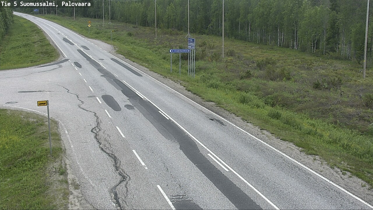 Weather Camera Image Väg 5 Suomussalmi, Palovaara, Suomussalmi, Kainuu