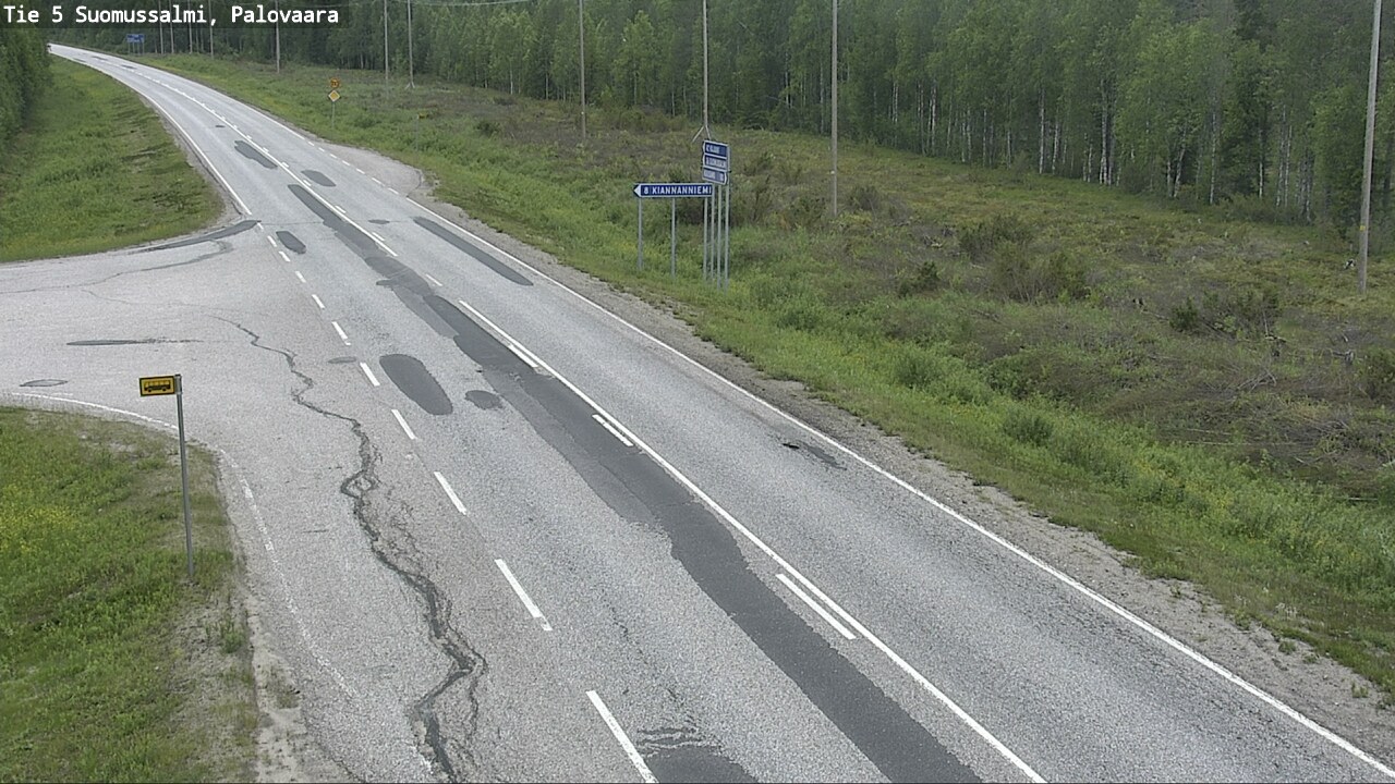 Weather Camera Image Väg 5 Suomussalmi, Palovaara, Suomussalmi, Kainuu