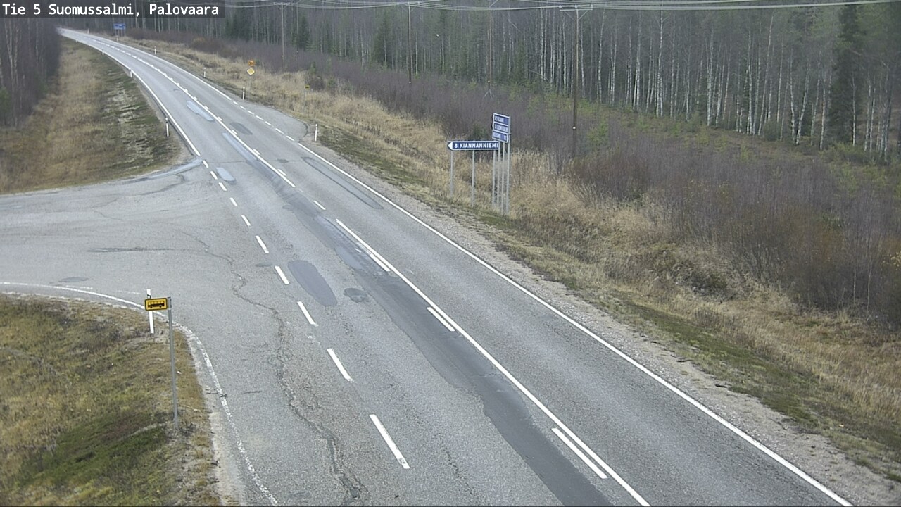 Weather Camera Image Väg 5 Suomussalmi, Palovaara, Suomussalmi, Kainuu