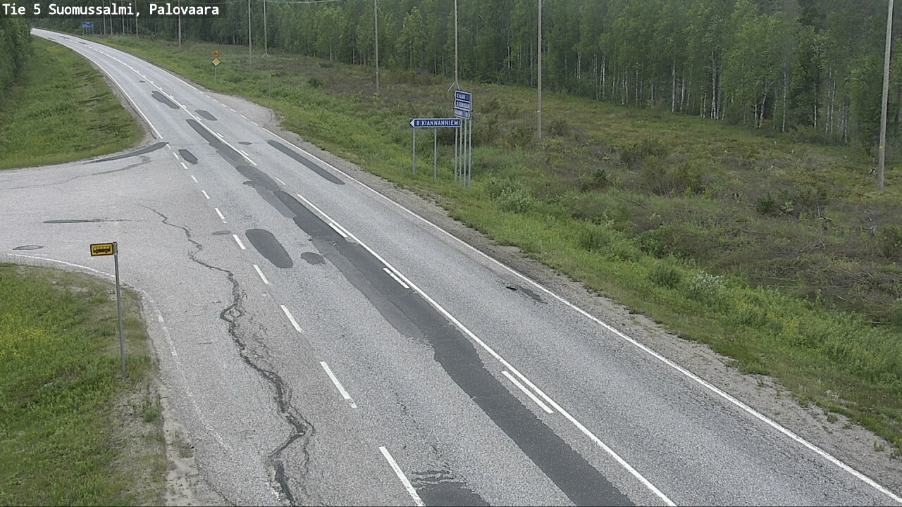 Weather Camera Image Väg 5 Suomussalmi, Palovaara, Suomussalmi, Kainuu