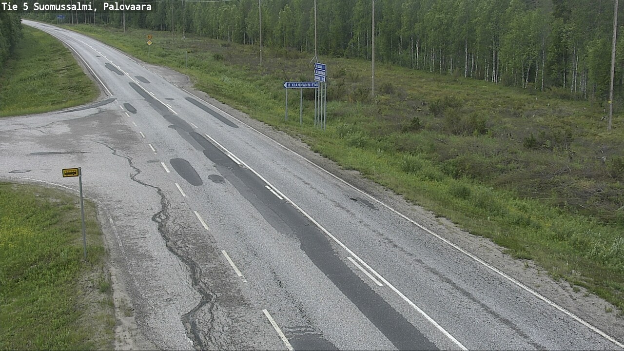 Weather Camera Image Väg 5 Suomussalmi, Palovaara, Suomussalmi, Kainuu