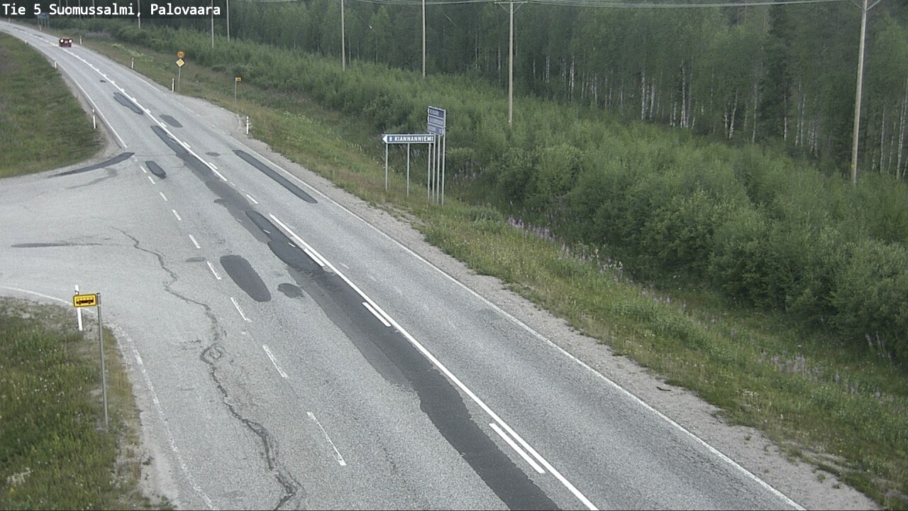 Weather Camera Image Väg 5 Suomussalmi, Palovaara, Suomussalmi, Kainuu