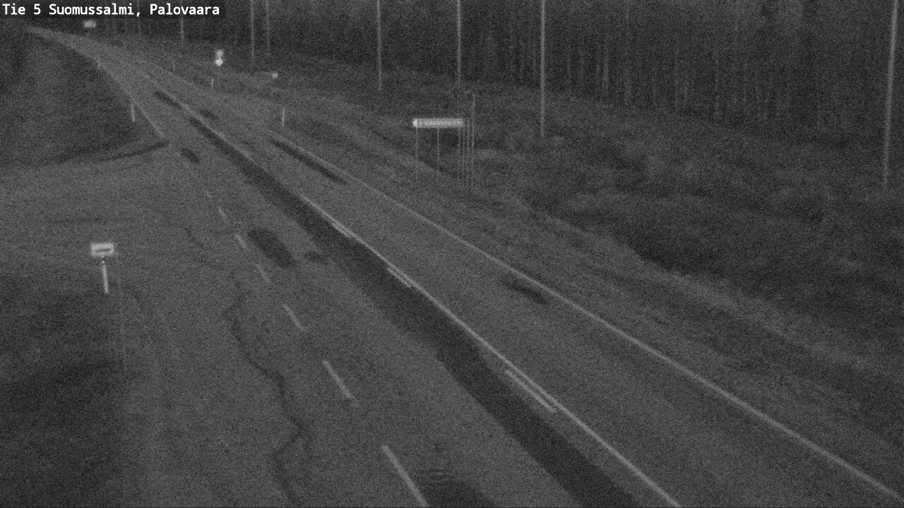 Weather Camera Image Väg 5 Suomussalmi, Palovaara, Suomussalmi, Kainuu