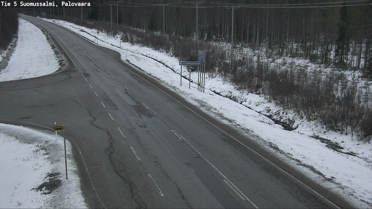 Weather Camera Image Väg 5 Suomussalmi, Palovaara, Suomussalmi, Kainuu