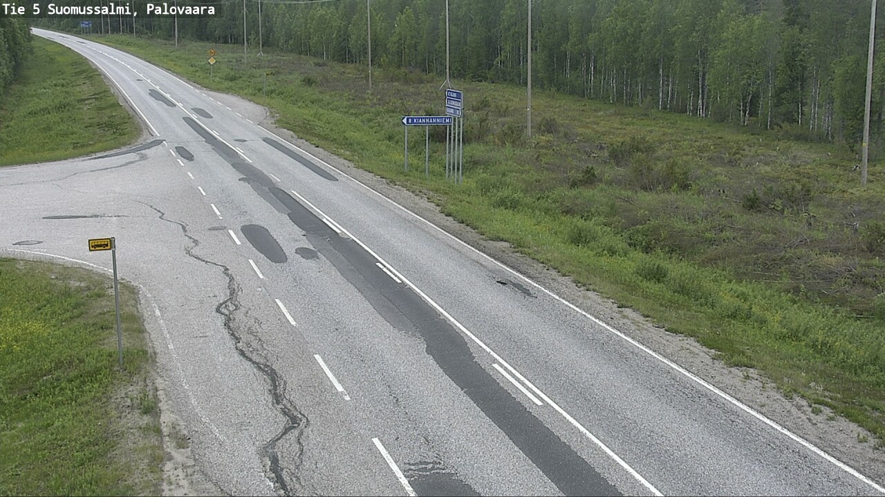 Weather Camera Image Väg 5 Suomussalmi, Palovaara, Suomussalmi, Kainuu