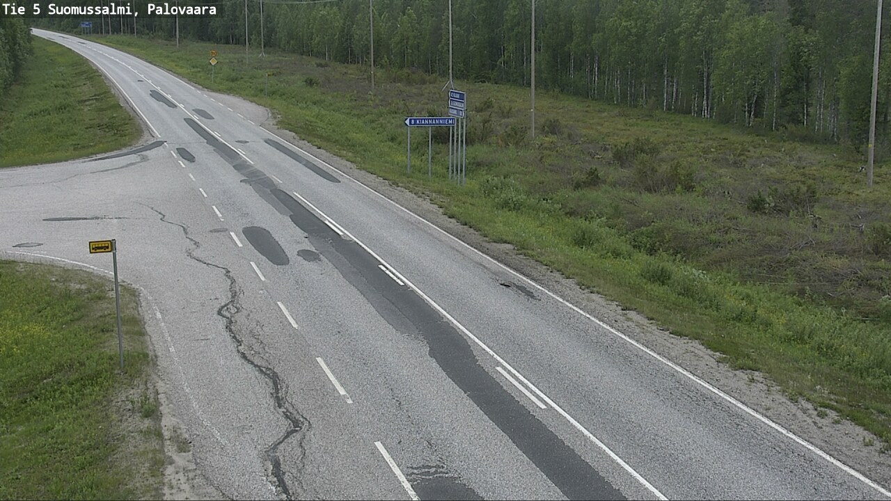 Weather Camera Image Väg 5 Suomussalmi, Palovaara, Suomussalmi, Kainuu