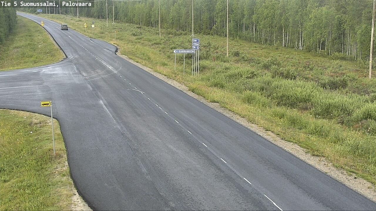 Weather Camera Image Väg 5 Suomussalmi, Palovaara, Suomussalmi, Kainuu
