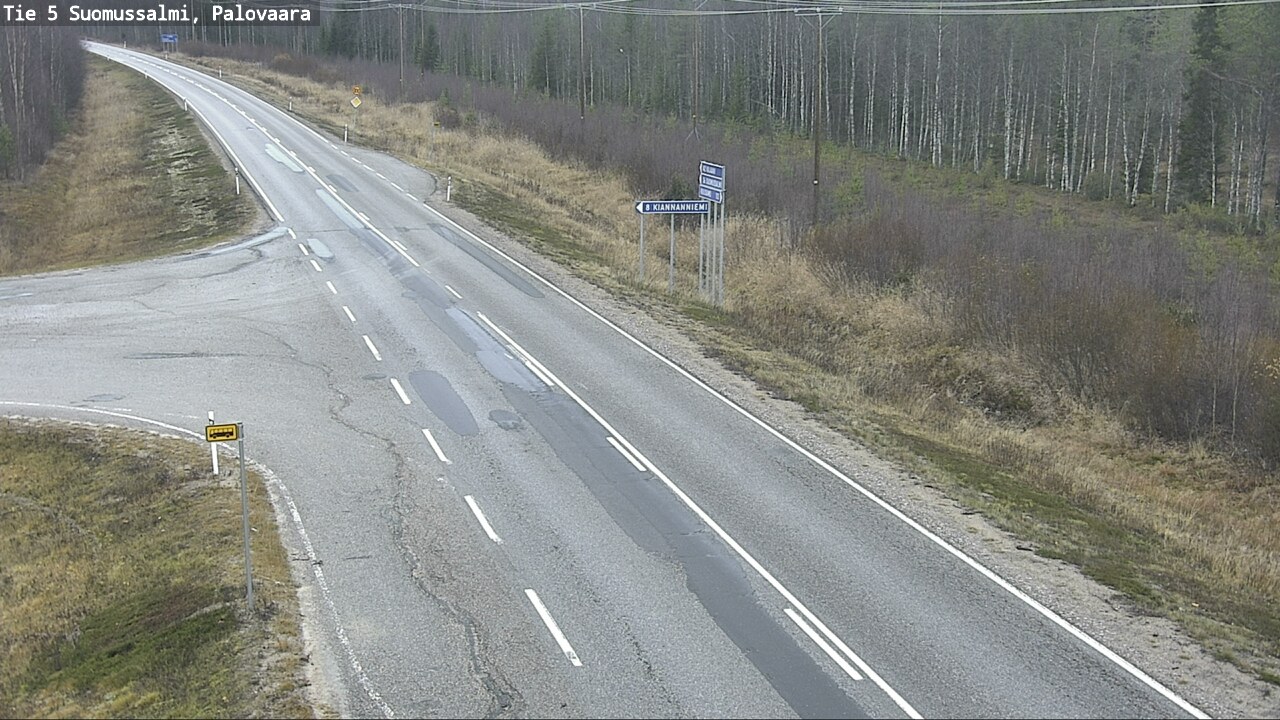 Weather Camera Image Väg 5 Suomussalmi, Palovaara, Suomussalmi, Kainuu