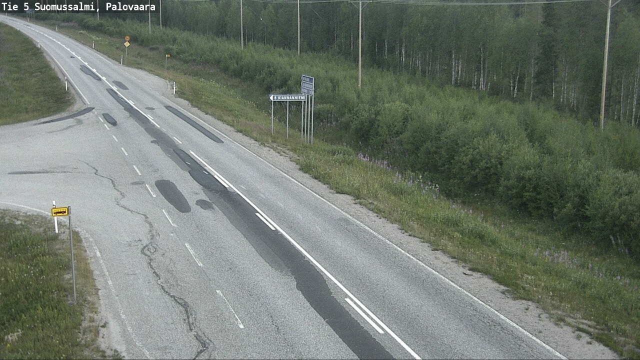 Weather Camera Image Väg 5 Suomussalmi, Palovaara, Suomussalmi, Kainuu