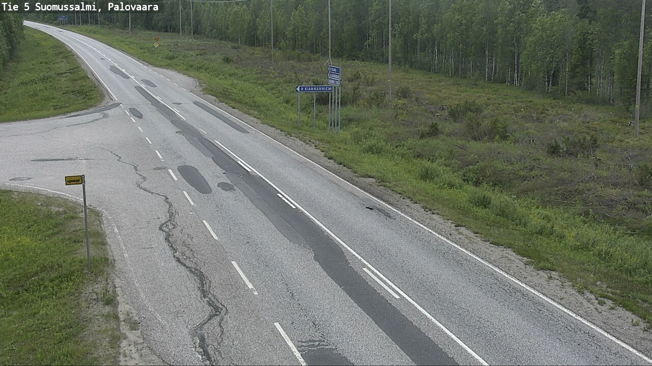 Weather Camera Image Väg 5 Suomussalmi, Palovaara, Suomussalmi, Kainuu