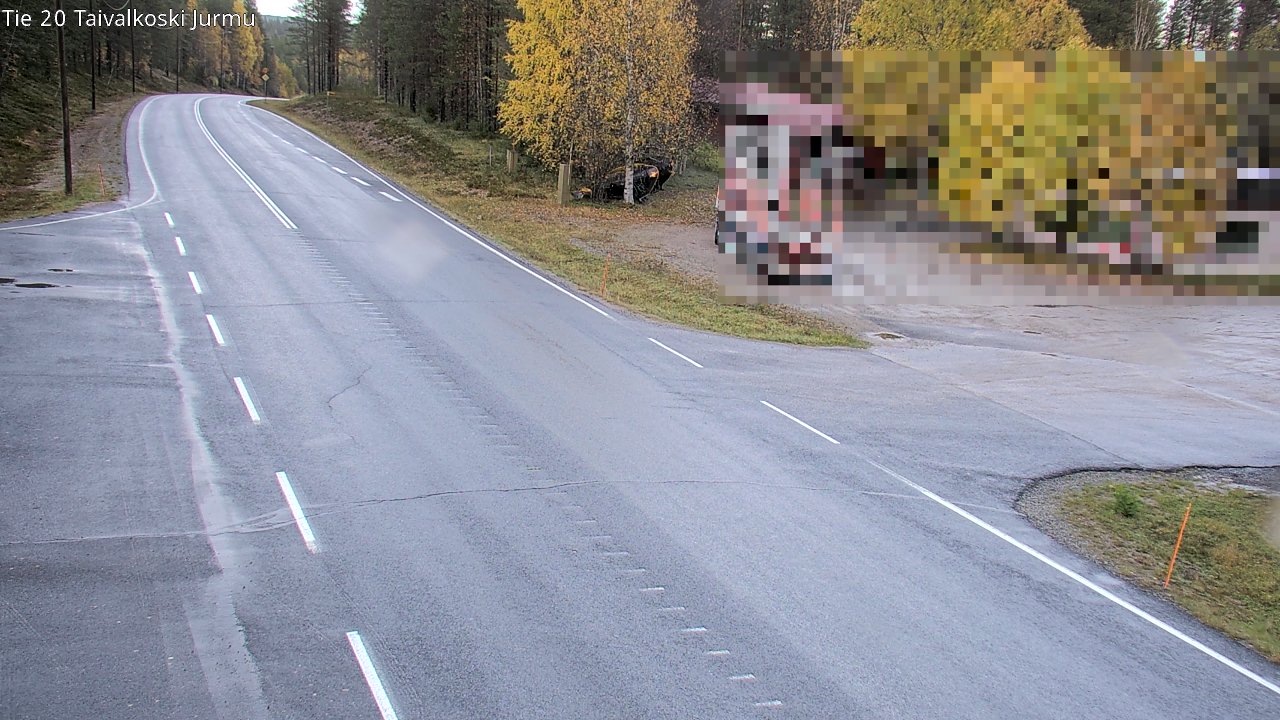 Weather Camera Image Väg 20 Taivalkoski, Jurmu, Taivalkoski, Pohjois-Pohjanmaa