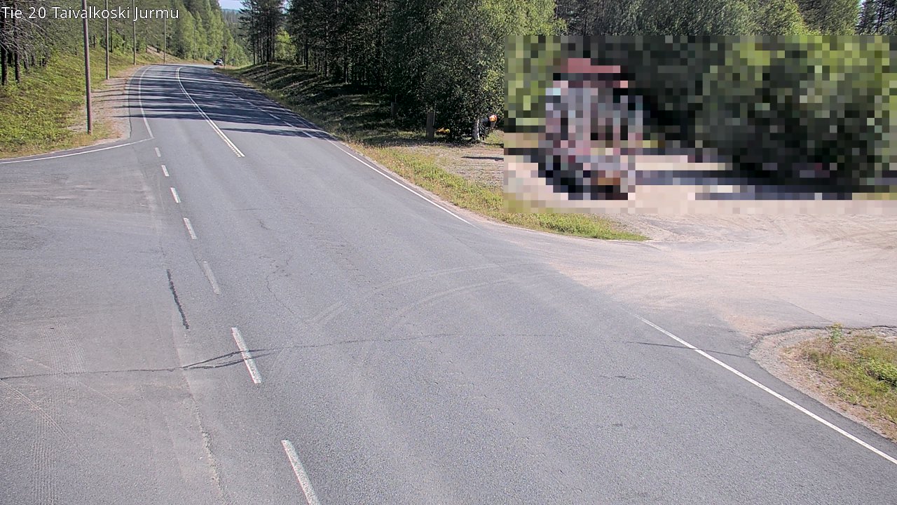 Weather Camera Image Road 20 Taivalkoski, Jurmu, Taivalkoski, Pohjois-Pohjanmaa