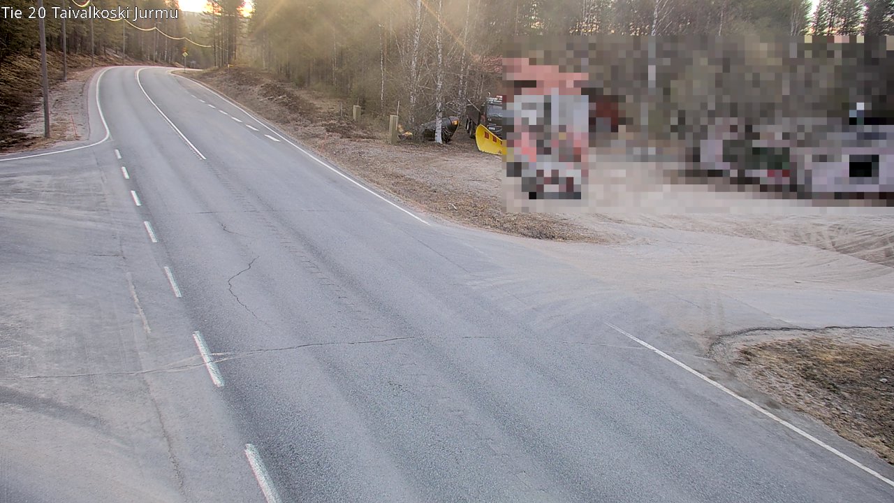 Weather Camera Image Väg 20 Taivalkoski, Jurmu, Taivalkoski, Pohjois-Pohjanmaa