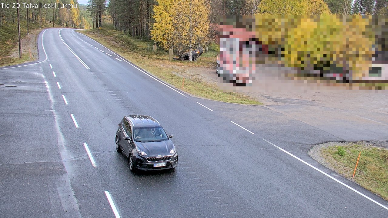 Weather Camera Image Väg 20 Taivalkoski, Jurmu, Taivalkoski, Pohjois-Pohjanmaa