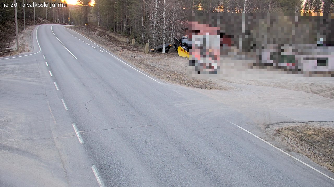 Weather Camera Image Väg 20 Taivalkoski, Jurmu, Taivalkoski, Pohjois-Pohjanmaa