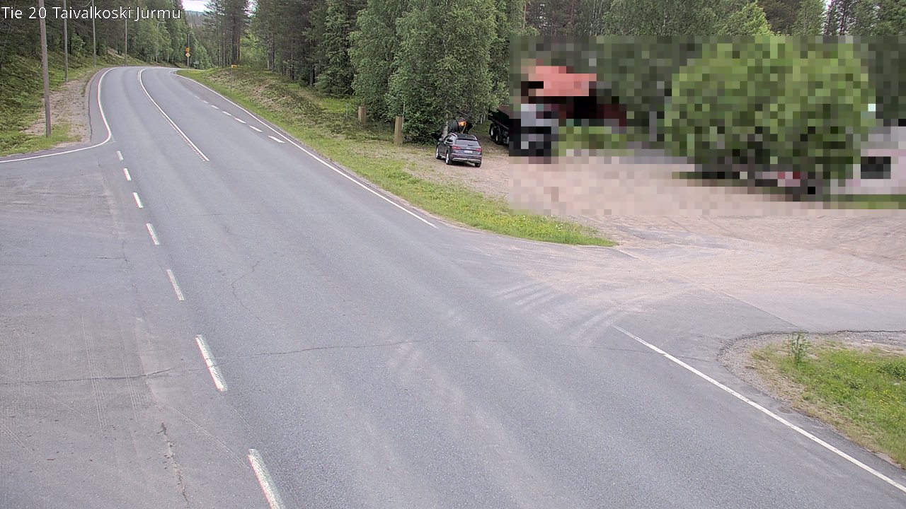 Weather Camera Image Väg 20 Taivalkoski, Jurmu, Taivalkoski, Pohjois-Pohjanmaa