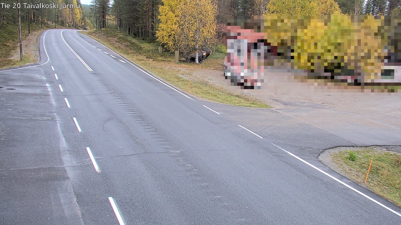 Weather Camera Image Väg 20 Taivalkoski, Jurmu, Taivalkoski, Pohjois-Pohjanmaa