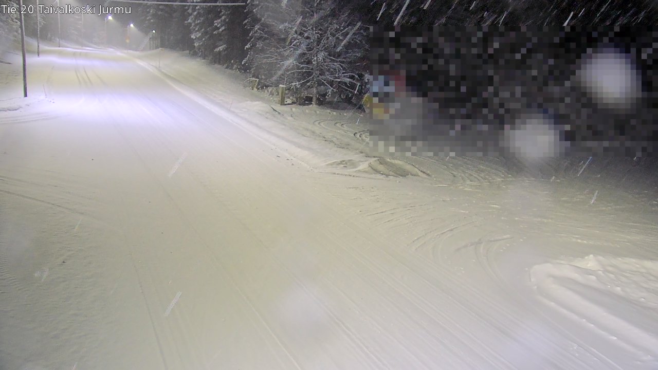 Weather Camera Image Väg 20 Taivalkoski, Jurmu, Taivalkoski, Pohjois-Pohjanmaa