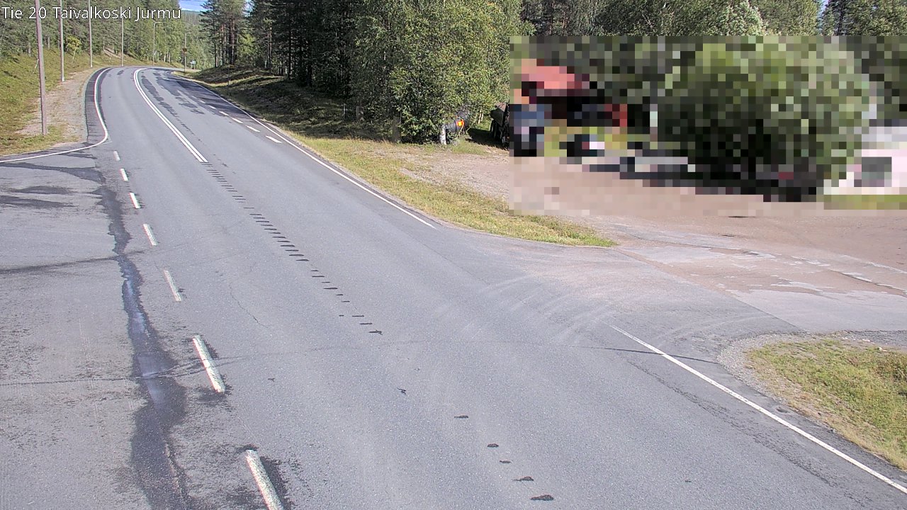 Weather Camera Image Väg 20 Taivalkoski, Jurmu, Taivalkoski, Pohjois-Pohjanmaa