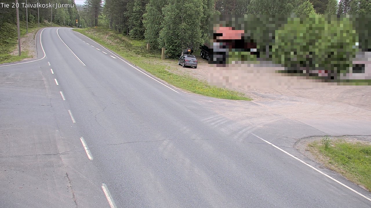 Weather Camera Image Väg 20 Taivalkoski, Jurmu, Taivalkoski, Pohjois-Pohjanmaa