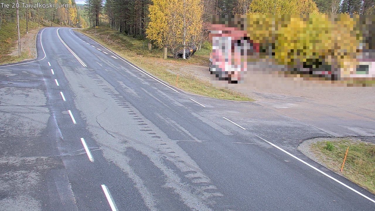 Weather Camera Image Väg 20 Taivalkoski, Jurmu, Taivalkoski, Pohjois-Pohjanmaa