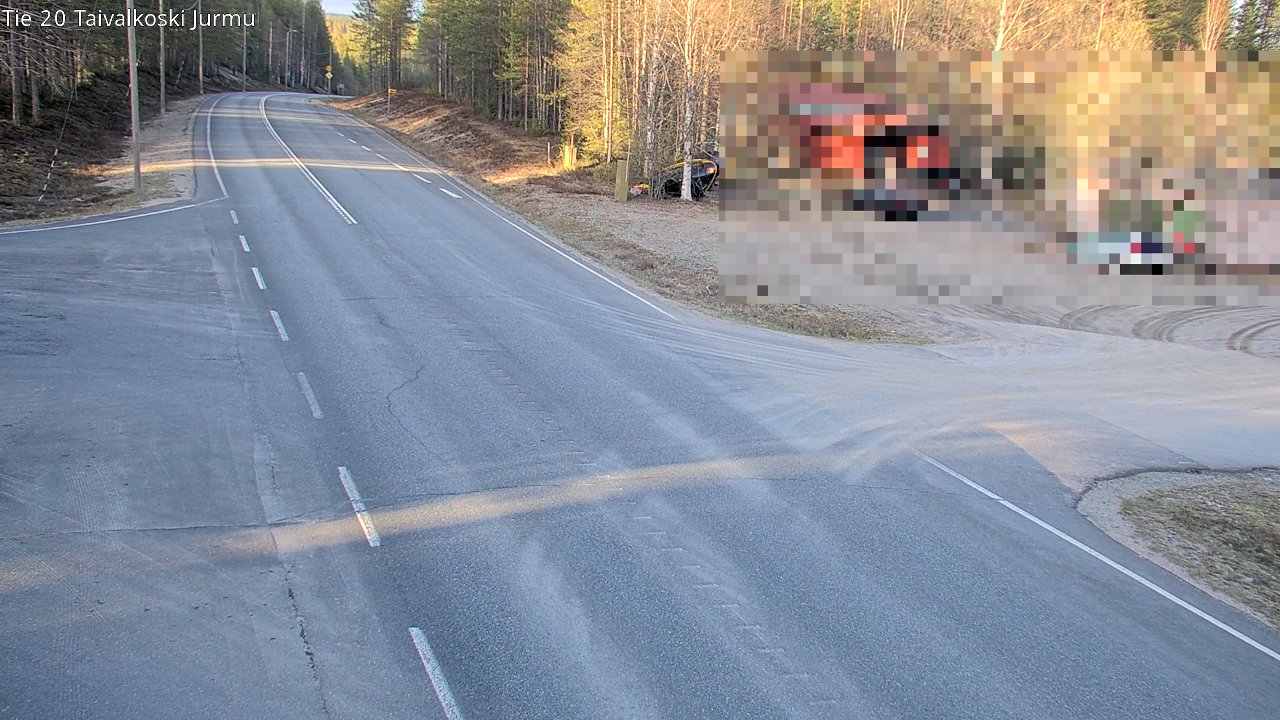 Weather Camera Image Väg 20 Taivalkoski, Jurmu, Taivalkoski, Pohjois-Pohjanmaa