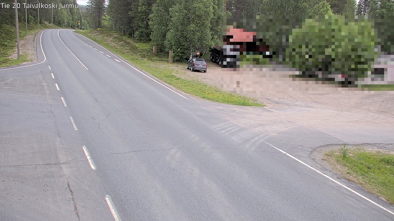 Weather Camera Image Väg 20 Taivalkoski, Jurmu, Taivalkoski, Pohjois-Pohjanmaa