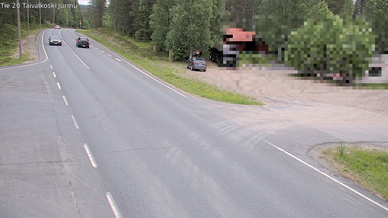 Weather Camera Image Väg 20 Taivalkoski, Jurmu, Taivalkoski, Pohjois-Pohjanmaa